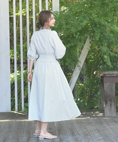 Rps アールピーエス のファッション ワンピース ストライプカシュクールワンピース ワンピース