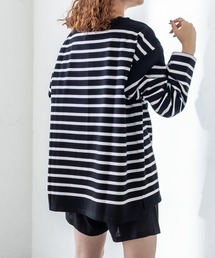 mystic | 【MONTKEMMEL】ボーダーロングTシャツ(Tシャツ/カットソー)