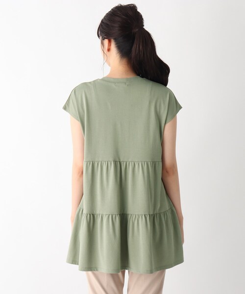 DRESKIP(ドレスキップ)の「◆ひんやりティア-ドチュニック(チュニック・レディース・オフホワイト/ブラック/カーキ/ライトベージュ・02/03/04)」の8枚目の写真