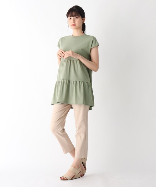 DRESKIP(ドレスキップ)の「◆ひんやりティア-ドチュニック(チュニック・レディース・オフホワイト/ブラック/カーキ/ライトベージュ・02/03/04)」の14枚目の写真