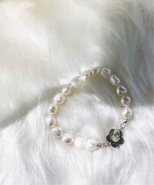 EDIT. FOR LULU（エディットフォールル）の「【Wolf Circus(ウルフサーカス)】パールブレスレット（ブレスレット・レディース・シルバー・FREE）」の2枚目の写真