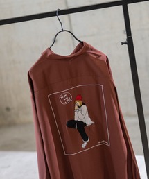 Red Cap Girl | 【a-r】〔Red Cap Girl /レッドキャップガール〕ナチュラルストレッチHUNGRYGIRLバック刺繍シャツ(シャツ/ブラウス)