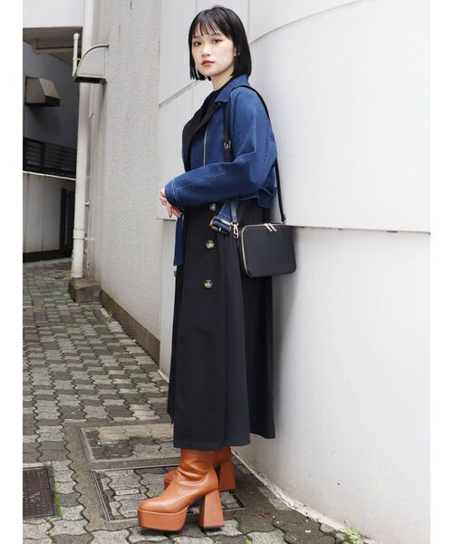 MURUA（ムルーア）の「ラウンドカーブミドルブーツ（ブーツ・レディース・ブラック/ブラウン・35/36/37）」の5枚目の写真