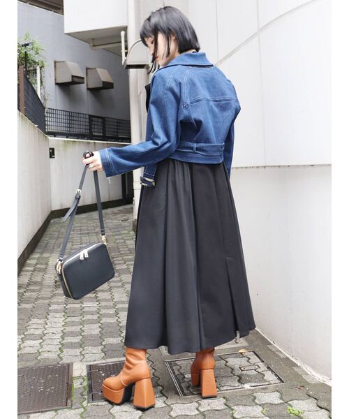 MURUA（ムルーア）の「ラウンドカーブミドルブーツ（ブーツ・レディース・ブラック/ブラウン・35/36/37）」の6枚目の写真