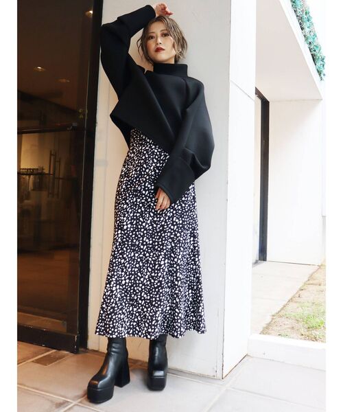 MURUA（ムルーア）の「ラウンドカーブミドルブーツ（ブーツ・レディース・ブラック/ブラウン・35/36/37）」の7枚目の写真