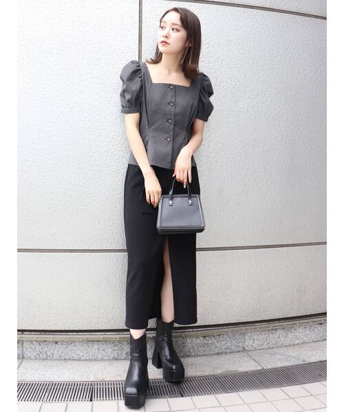 MURUA（ムルーア）の「ラウンドカーブミドルブーツ（ブーツ・レディース・ブラック/ブラウン・35/36/37）」の19枚目の写真