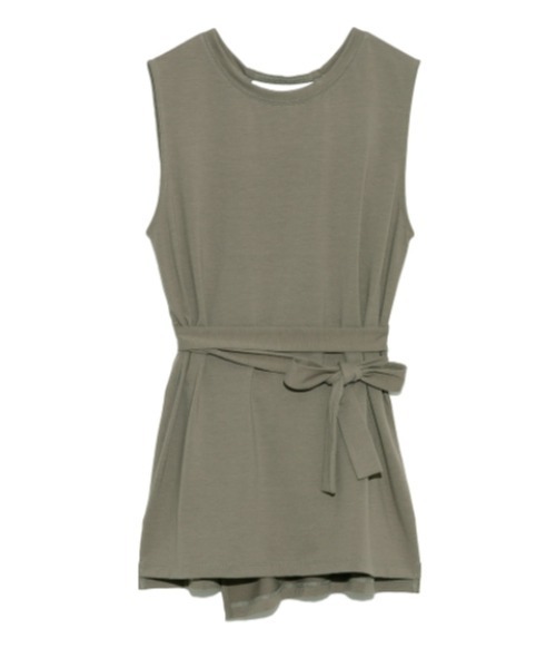 emmi（エミ）の「【emmi yoga】バックカシュクールトップス（Tシャツ/カットソー・レディース・カーキ/ホワイト・FREE）」の20枚目の写真