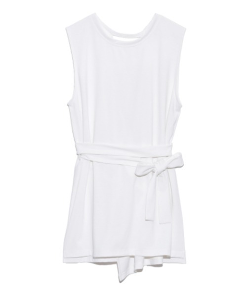 emmi（エミ）の「【emmi yoga】バックカシュクールトップス（Tシャツ/カットソー・レディース・カーキ/ホワイト・FREE）」の21枚目の写真