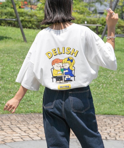 PairPair(ペアペア)の「バックプリントTシャツ(ユニセックス)(Tシャツ/カットソー・レディース・ネイビー/オフホワイト/スミクロ・FREE)」の13枚目の写真