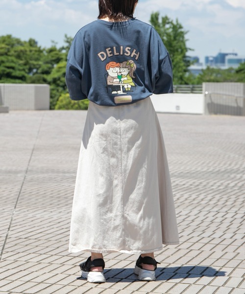 PairPair(ペアペア)の「バックプリントTシャツ(ユニセックス)(Tシャツ/カットソー・レディース・ネイビー/オフホワイト/スミクロ・FREE)」の9枚目の写真