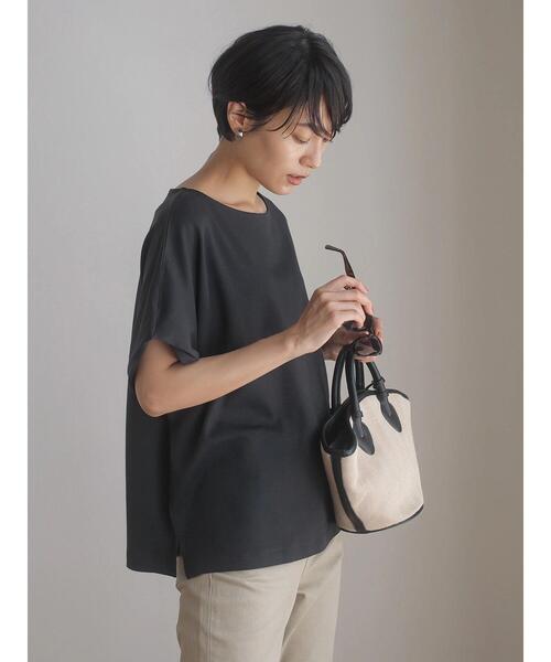 AMERICAN HOLIC（アメリカンホリック）の「デザインスリーブカットプルオーバー（Tシャツ/カットソー・レディース・ダークネイビー/キャメル・L/M）」の6枚目の写真