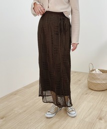 apres jour clair | 【apres jour clair】メッシュ巻きスカート【ZOZOTOWN限定アイテム】(スカート)