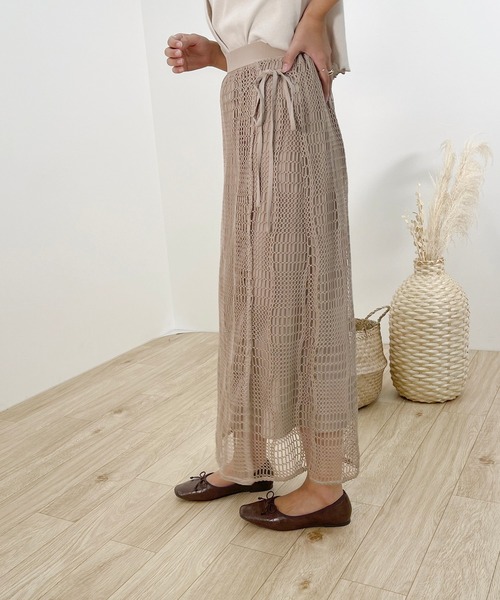 apres jour clair（アプレジュールクレア）の「【apres jour clair】メッシュ巻きスカート【ZOZOTOWN限定アイテム】（スカート・レディース・ダークブラウン/ベージュ・SMALL/MEDIUM/X-LARGE）」の19枚目の写真