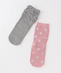 petit main | 箔pt／シャーリング2Pクルーソックス(ソックス/靴下)