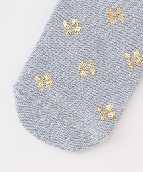 petit main（プティマイン）の「箔pt／シャーリング2Pクルーソックス（ソックス/靴下・キッズ・ブルーグレー/アイボリー/ライトピンク・L/M/SS/S）」の4枚目の写真