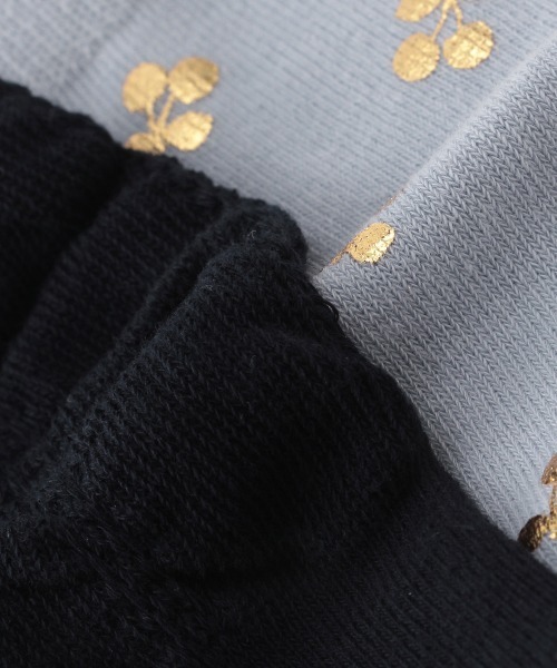 petit main（プティマイン）の「箔pt／シャーリング2Pクルーソックス（ソックス/靴下・キッズ・ブルーグレー/アイボリー/ライトピンク・L/M/SS/S）」の5枚目の写真