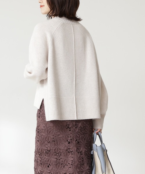 N.(N. Natural Beauty Basic)(エヌエヌナチュラルビューティーベーシック)の「◆天竺ハイネックラムウールニット(ニット/セーター・レディース・ブラック/ブルー/ナチュラル・MEDIUM)」の13枚目の写真