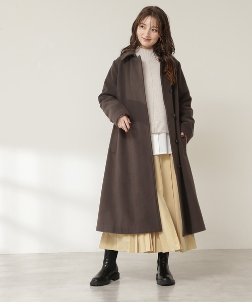 N.(N. Natural Beauty Basic)(エヌエヌナチュラルビューティーベーシック)の「◆天竺ハイネックラムウールニット(ニット/セーター・レディース・ブラック/ブルー/ナチュラル・MEDIUM)」の19枚目の写真