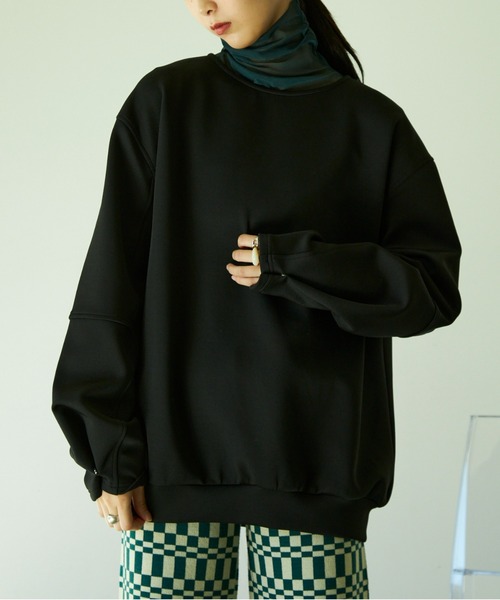 VACANCY（ヴァカンシー）の「2wayスナップダンボールニットPO（Tシャツ/カットソー・レディース・ブラック/ピンク/ブルー・FREE）」の2枚目の写真