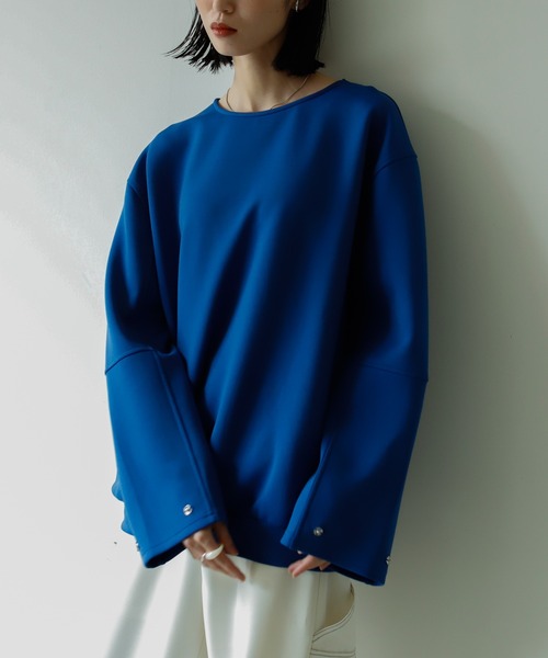 VACANCY（ヴァカンシー）の「2wayスナップダンボールニットPO（Tシャツ/カットソー・レディース・ブラック/ピンク/ブルー・FREE）」の15枚目の写真