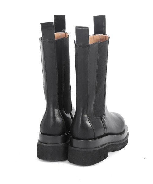 Figments(フィグメンツ)の「サイドゴアロングブーツ(ブーツ・レディース・ホワイト/ブラック・SMALL/MEDIUM)」の6枚目の写真