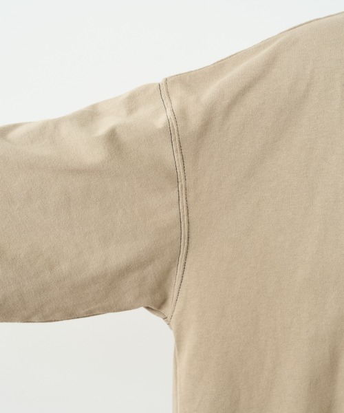 PUAL CE CIN（ピュアルセシン）の「【WEB限定】バックロゴプリント配色ステッチプルオーバー（Tシャツ/カットソー・レディース・ベージュ/グリーン/チャコール/ナチュラル・FREE）」の22枚目の写真