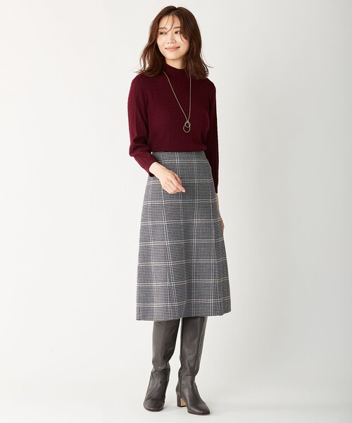 J.PRESS Ladies(J.プレス レディス)の「【洗える】KNIT BASIC ニット(ニット/セーター・レディース・ダルブルー系/ワイン系/ブラウン系/ネイビー系/ライトグレー系・SMALL)」の11枚目の写真