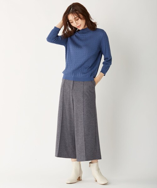 J.PRESS Ladies(J.プレス レディス)の「【洗える】KNIT BASIC ニット(ニット/セーター・レディース・ダルブルー系/ワイン系/ブラウン系/ネイビー系/ライトグレー系・SMALL)」の16枚目の写真