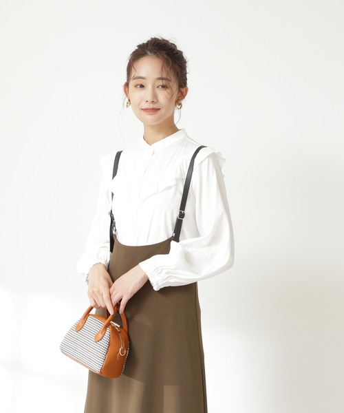 N.(N. Natural Beauty Basic)(エヌエヌナチュラルビューティーベーシック)の「【追加生産】◆サスペンダー付スカート(スカート・レディース・ブラック/ダークブラウン/ブラウン系その他/グレー系その他・MEDIUM)」の12枚目の写真