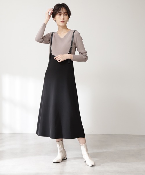 N.(N. Natural Beauty Basic)(エヌエヌナチュラルビューティーベーシック)の「【追加生産】◆サスペンダー付スカート(スカート・レディース・ブラック/ダークブラウン/ブラウン系その他/グレー系その他・MEDIUM)」の18枚目の写真