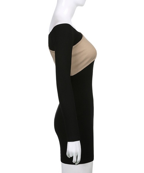 Jasmine Grandiflorum(ジャスミングランディフローラム)の「【Jasmine】クロスデザインオフショルセクシーミニワンピース(ワンピース・レディース・ブラック・SMALL/MEDIUM/LARGE)」の12枚目の写真