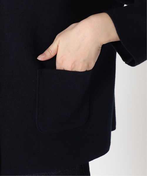 SLOBE IENA（スローブイエナ）の「ダブルフェイスクルージャケット【手洗い可能】◆（ノーカラージャケット・レディース・グリーン・FREE）」の16枚目の写真