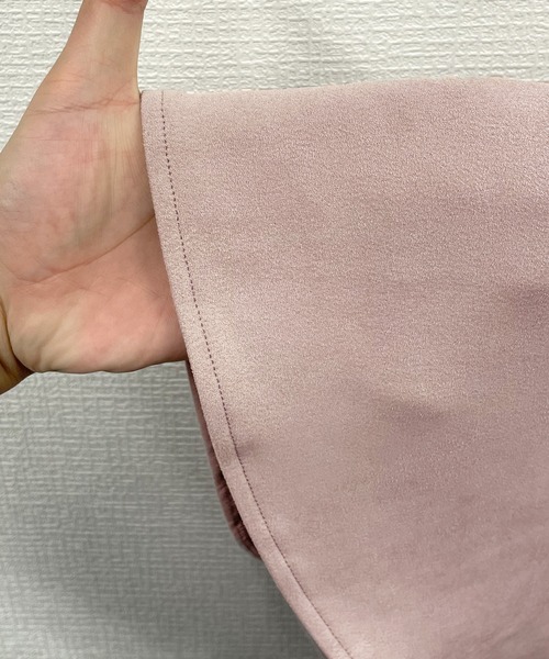 JUNOAH（ジュノア）の「スエード調マーメイドフリルスカート（スカート・レディース・ブラック/ネイビー/モカ/ピンク系その他・MEDIUM/LARGE/X-LARGE）」の22枚目の写真