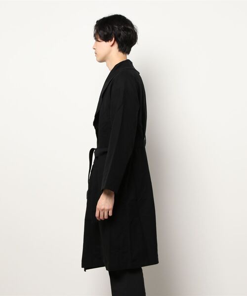 SAKULA(サクラ)の「■【SAKULA/サクラ】ショールカラーガウンコート(その他アウター・メンズ・チャコールグレー/ブラック・1/2)」の5枚目の写真