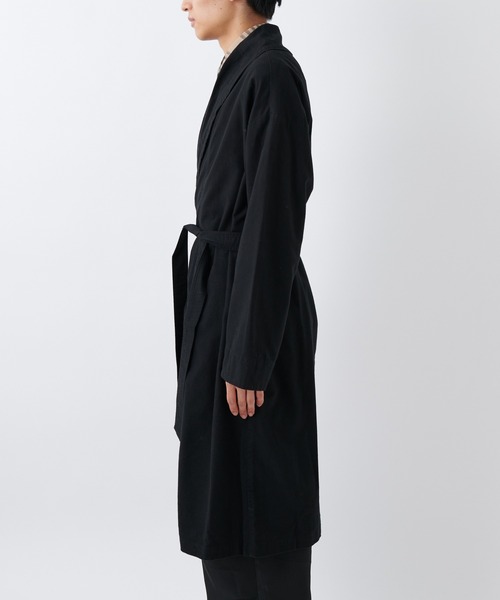 SAKULA(サクラ)の「■【SAKULA/サクラ】ショールカラーガウンコート(その他アウター・メンズ・チャコールグレー/ブラック・1/2)」の14枚目の写真