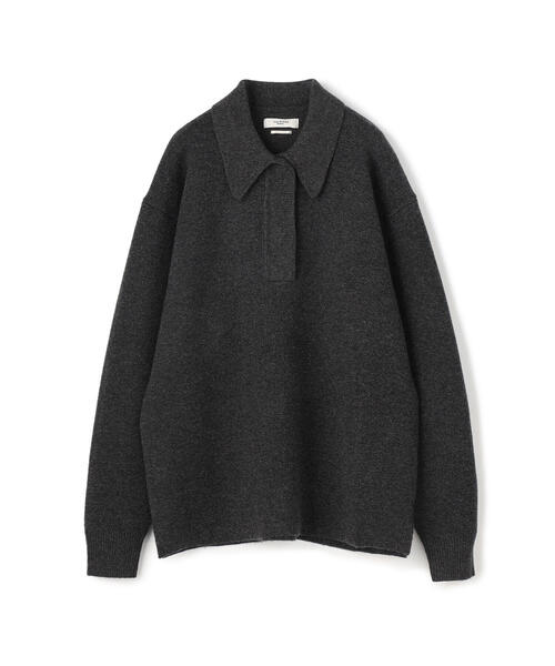 ISABEL MARANT（イザベルマラン）の「ISABEL MARANT ETOILE LARK ポロカラーロングスリーブプルオーバー（ニット/セーター・レディース・ライトグレー/ブラック/カーキ・36/34）」の2枚目の写真