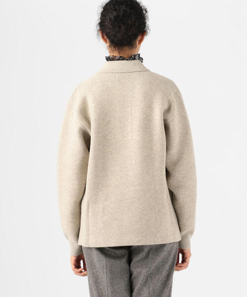 ISABEL MARANT（イザベルマラン）の「ISABEL MARANT ETOILE LARK ポロカラーロングスリーブプルオーバー（ニット/セーター・レディース・ライトグレー/ブラック/カーキ・36/34）」の6枚目の写真