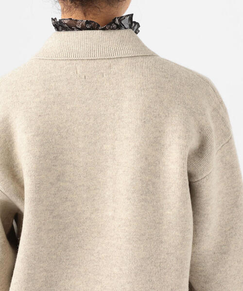 ISABEL MARANT（イザベルマラン）の「ISABEL MARANT ETOILE LARK ポロカラーロングスリーブプルオーバー（ニット/セーター・レディース・ライトグレー/ブラック/カーキ・36/34）」の13枚目の写真