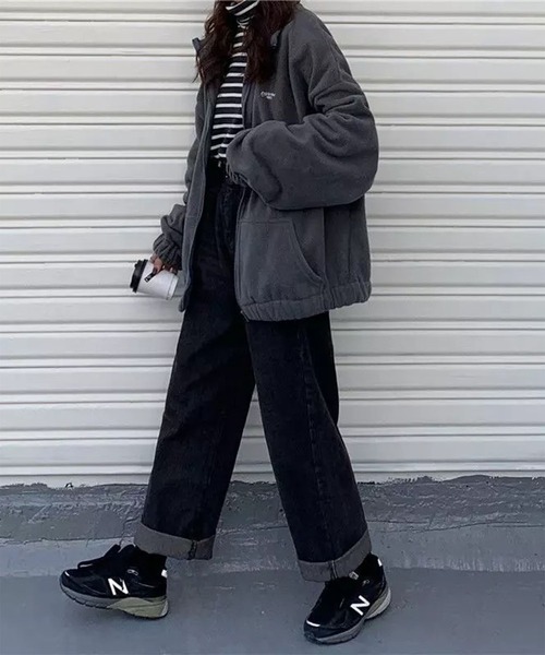 lala Born（ララボーン）の「ストリートジップパーカー（パーカー・レディース・グリーン/パープル/アイボリー/ブラック・FREE）」の6枚目の写真