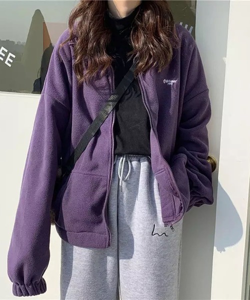 lala Born（ララボーン）の「ストリートジップパーカー（パーカー・レディース・グリーン/パープル/アイボリー/ブラック・FREE）」の21枚目の写真