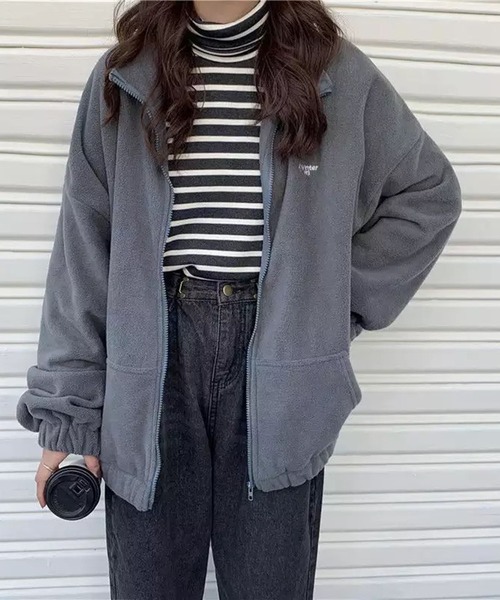 lala Born（ララボーン）の「ストリートジップパーカー（パーカー・レディース・グリーン/パープル/アイボリー/ブラック・FREE）」の13枚目の写真