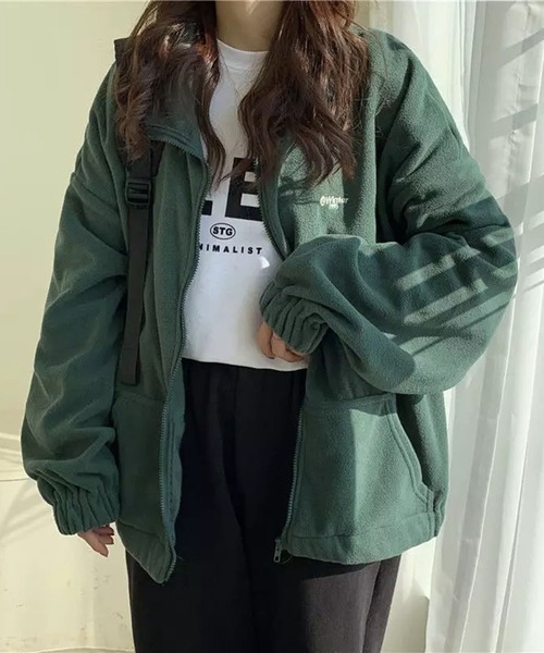 lala Born（ララボーン）の「ストリートジップパーカー（パーカー・レディース・グリーン/パープル/アイボリー/ブラック・FREE）」の7枚目の写真