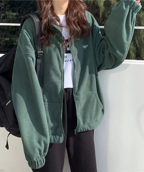 lala Born（ララボーン）の「ストリートジップパーカー（パーカー・レディース・グリーン/パープル/アイボリー/ブラック・FREE）」の5枚目の写真