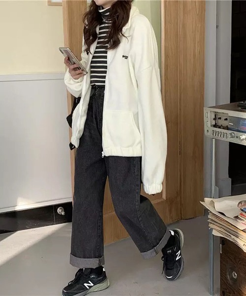 lala Born（ララボーン）の「ストリートジップパーカー（パーカー・レディース・グリーン/パープル/アイボリー/ブラック・FREE）」の14枚目の写真