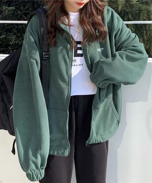 lala Born（ララボーン）の「ストリートジップパーカー（パーカー・レディース・グリーン/パープル/アイボリー/ブラック・FREE）」の18枚目の写真