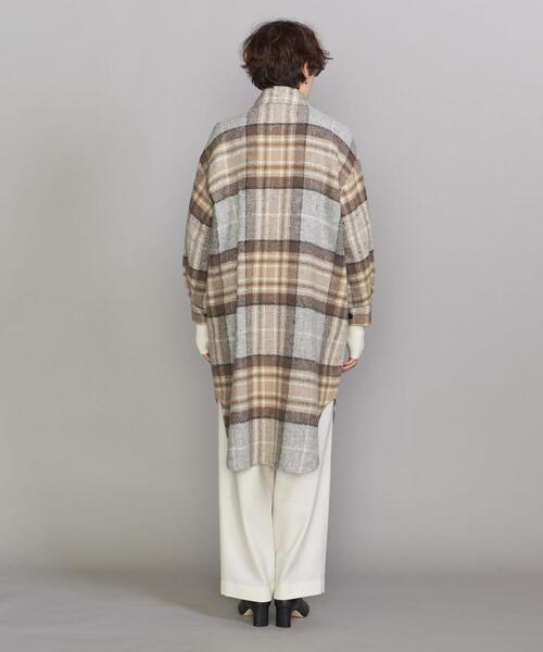 TWEED MILL(ツイードミル)の「【別注】<TWEED MILL>チェックロングシャツ アウター(その他アウター・レディース・ライトグレー/ブラウン・34)」の6枚目の写真