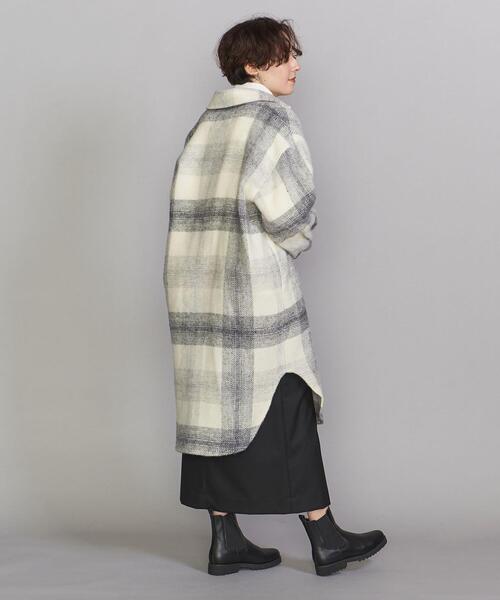 TWEED MILL(ツイードミル)の「【別注】<TWEED MILL>チェックロングシャツ アウター(その他アウター・レディース・ライトグレー/ブラウン・34)」の11枚目の写真