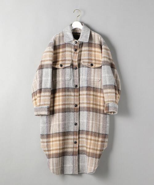 TWEED MILL(ツイードミル)の「【別注】<TWEED MILL>チェックロングシャツ アウター(その他アウター・レディース・ライトグレー/ブラウン・34)」の21枚目の写真