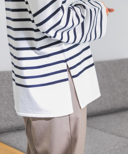 URBAN RESEARCH（アーバンリサーチ）の「パネルボーダーニットプルオーバー（ニット/セーター・レディース・ホワイト系その他/イエロー系その他・FREE）」の7枚目の写真