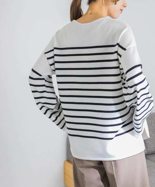 URBAN RESEARCH（アーバンリサーチ）の「パネルボーダーニットプルオーバー（ニット/セーター・レディース・ホワイト系その他/イエロー系その他・FREE）」の10枚目の写真